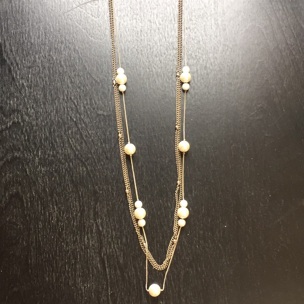 Bronze White Pearl Necklace